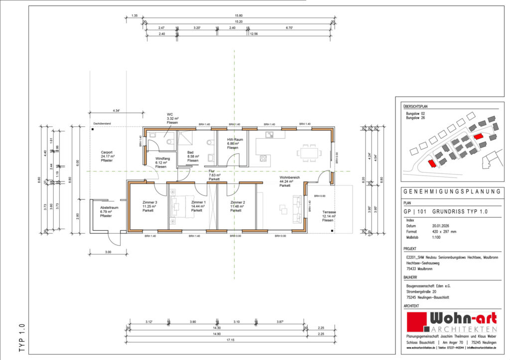 Wohnpark Maulbronn Grundriss Type 1.0