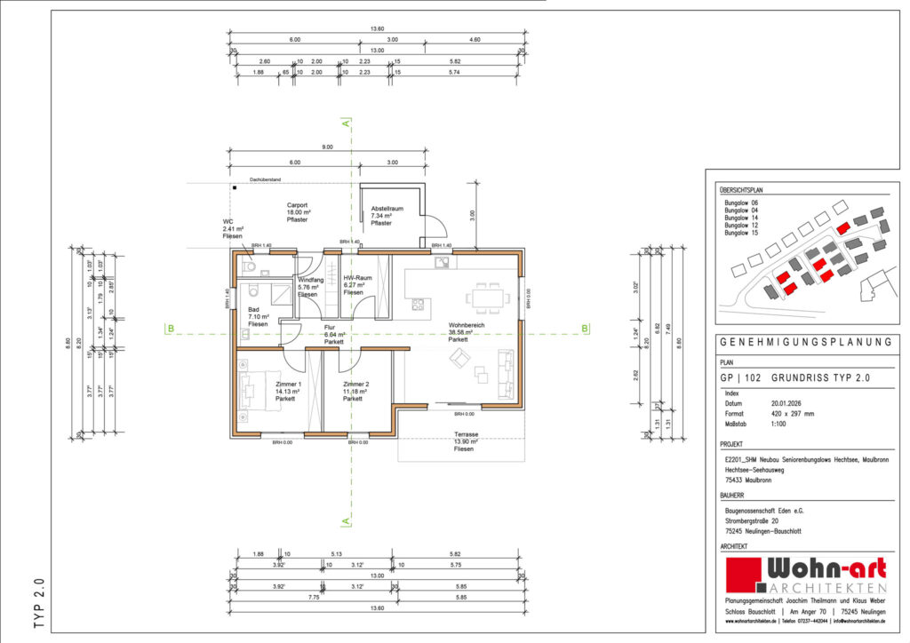Wohnpark Maulbronn Grundriss Type 2.0