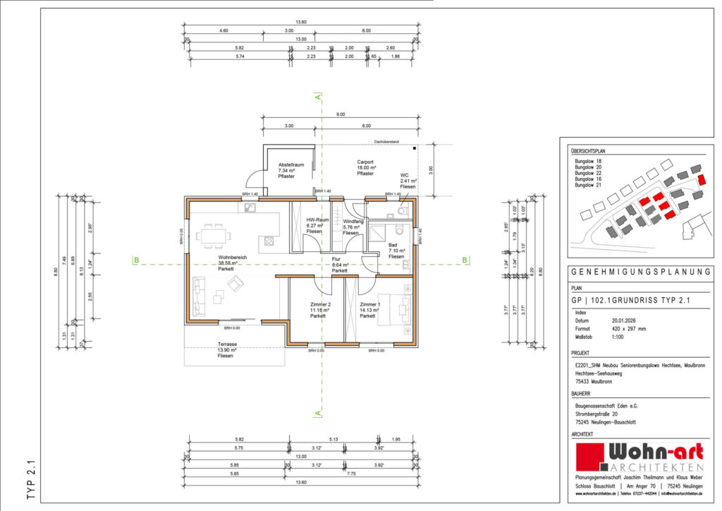 Wohnpark Maulbronn Grundriss Type 2.1