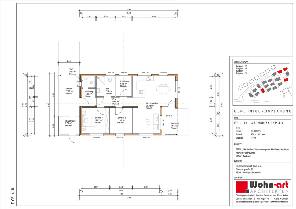 Wohnpark Maulbronn Grundriss Type 4.0