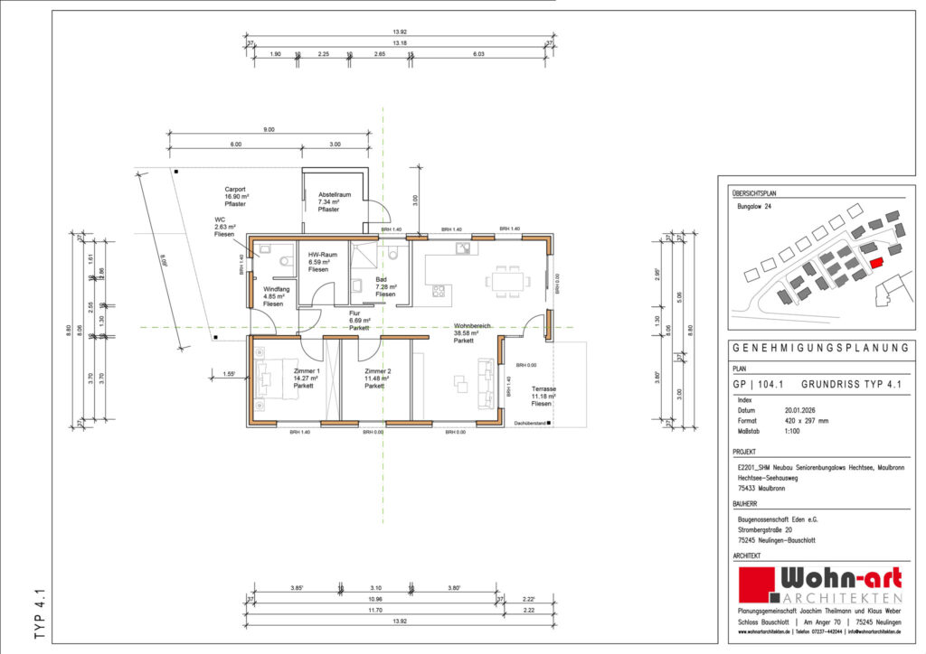 Wohnpark Maulbronn Grundriss Type 4.1